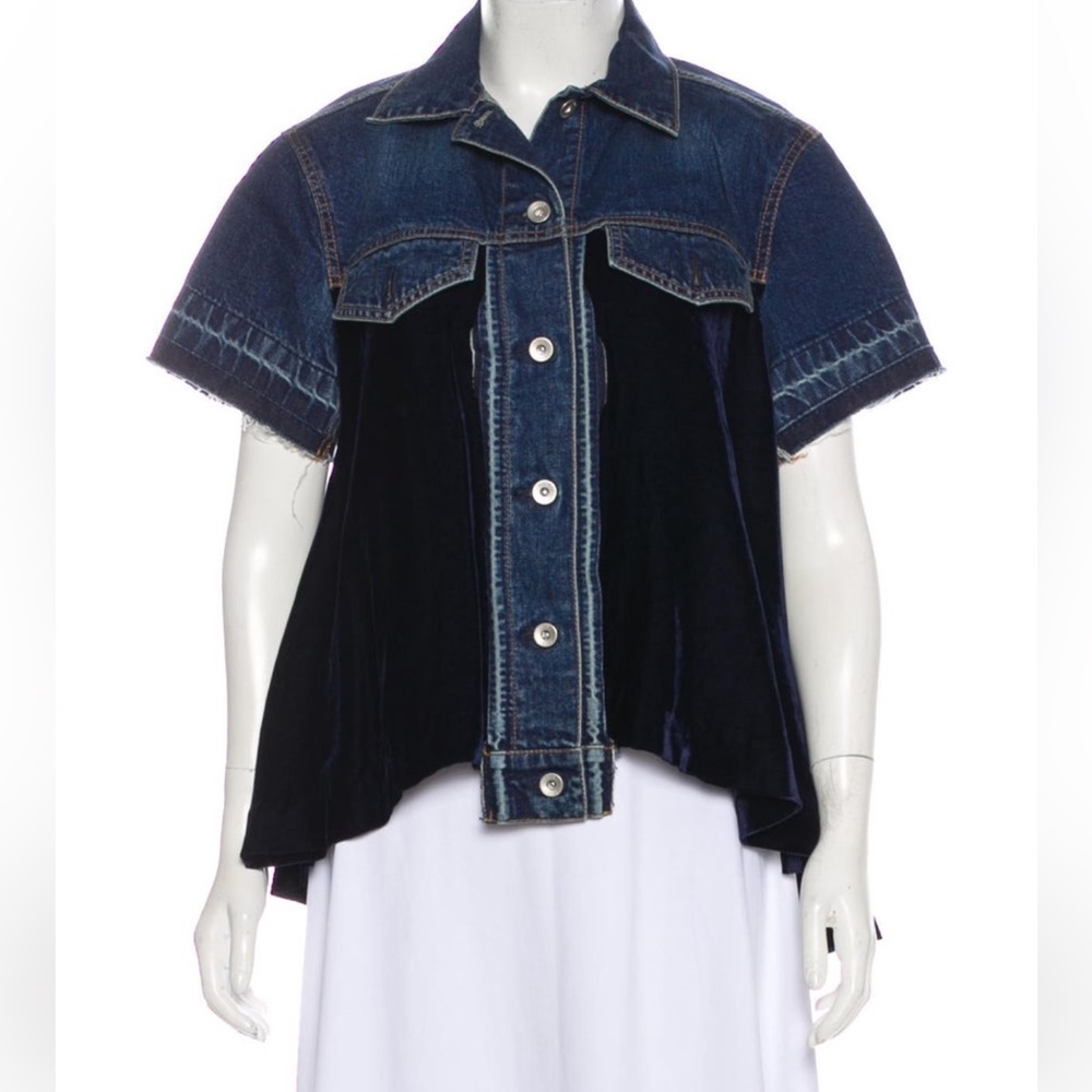 Sacai Blue Jean Navy velvet Jacket